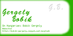 gergely bobik business card